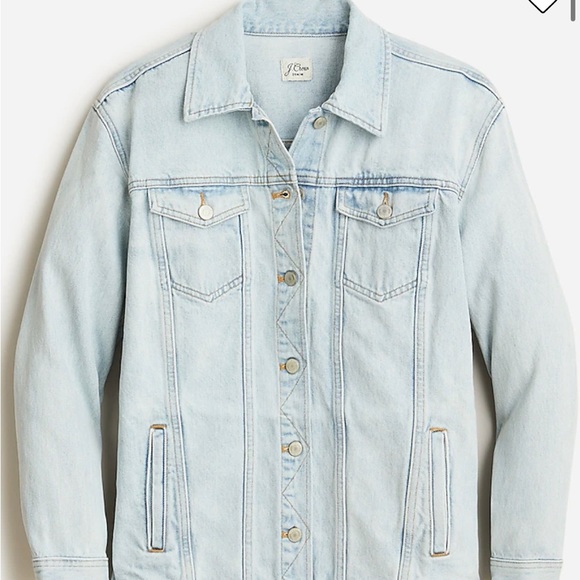 NWOT JCREW RELAXED DENIM JACKET IN LIGHTWASH - Picture 4 of 4